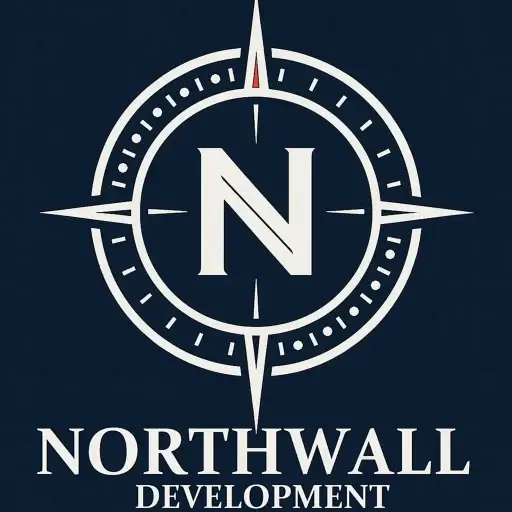 Northwall Development compass logo design