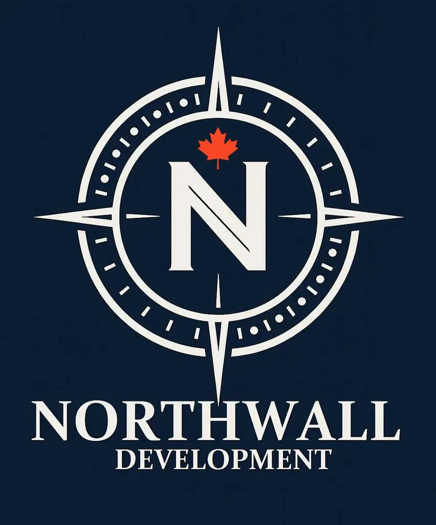 Northwall Development logo with compass design